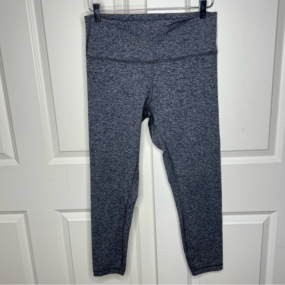 Lululemon Leggings Wunder Under 12 High-Rise Tight 25" Heathered Black Grey Yoga - Picture 2 of 14
